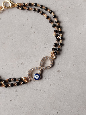 Icandies Brass, Alloy Cubic Zirconia Gold-plated Charm Bracelet