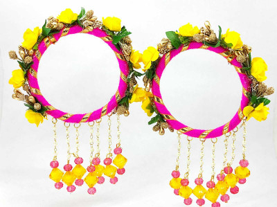 A2 Fashion Plastic Beads Bangle Set(Pack of 2)