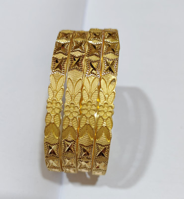 AnjaliImitation Brass Gold-plated Bangle Set(Pack of 4)