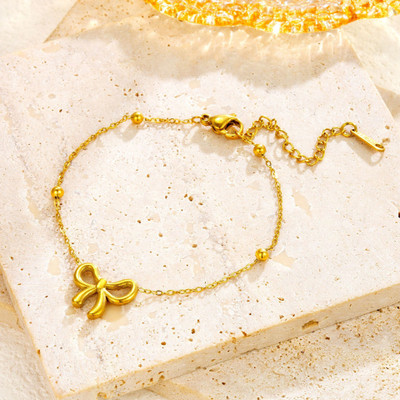 MYKI Stainless Steel Gold-plated Charm Bracelet
