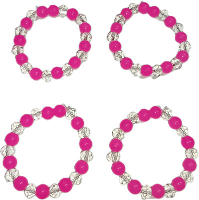 KVA Glass Crystal Bracelet Set(Pack of 4)