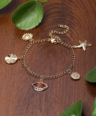 Karatcart Alloy Crystal Gold-plated Bracelet