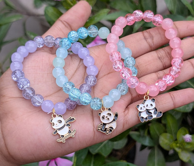 Sividya Glass Charm Bracelet(Pack of 4)