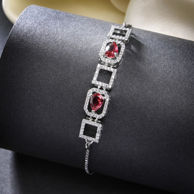 ZENEME Brass Rhodium Bracelet