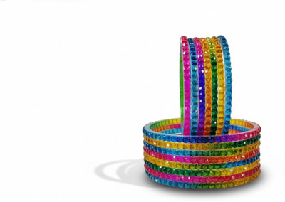 DIVINE GLASS Glass Bangle Set(Pack of 12)