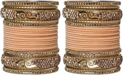 CHURA KING Alloy Crystal Bangle Set(Pack of 10)