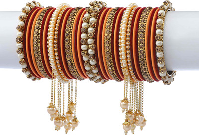 GLIKA Metal Zircon Gold-plated Bangle Set(Pack of 42)
