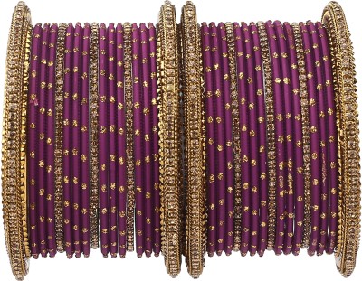 GLIKA Metal Zircon Gold-plated Bangle Set(Pack of 34)