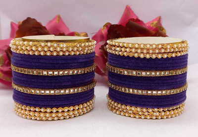 CHURA KING Alloy Pearl Bangle Set(Pack of 10)