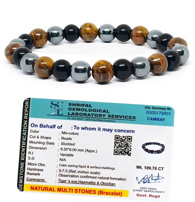 EarthMined Black Obsidian Agate Bracelet