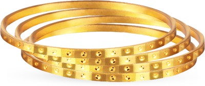 JFL - Jewellery for Less Copper Gold-plated Bangle Set(Pack of 4)