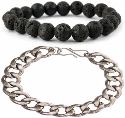 IKONKARR Stone, Stainless Steel Bracelet(Pack of 2)