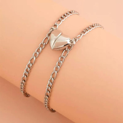 ruby collection Stainless Steel Bracelet Set(Pack of 2)