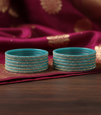KANGANWORLD Glass Bangle Set(Pack of 10)