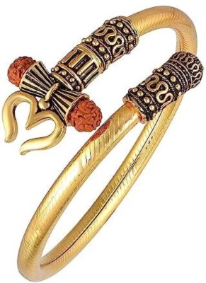 Shacollection Metal, Rudraksha Gold-plated Kada(Pack of 2)