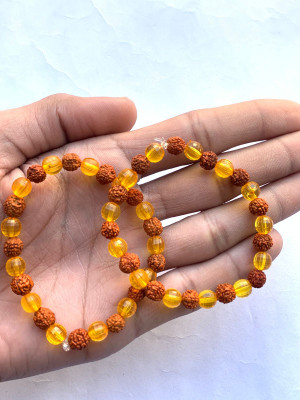 Rudraksham Rudraksha, Citrine Bracelet(Pack of 2)