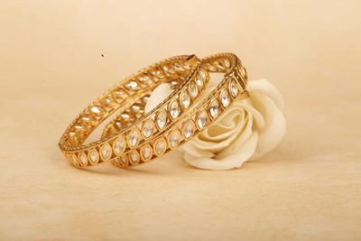 Raddhi Jewels Brass Gold-plated Bangle Set(Pack of 2)