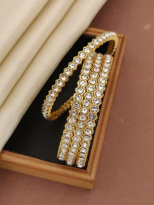 Dharti Ent Brass Gold-plated Bangle Set(Pack of 4)