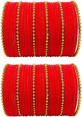 XOZTI Metal, Fabric Bangle Set(Pack of 10)
