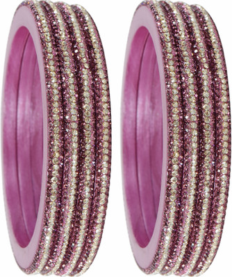 ZULKA Lac Diamond, Zircon Bangle Set(Pack of 8)