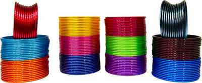 Rudra Plastic Enamel Bangle Set(Pack of 10)