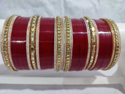 KAMAAKSHI FASHION COLLECTIONS Plastic Pearl, Cubic Zirconia Bangle Set(Pack of 42)