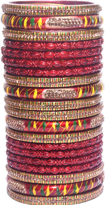 Anshi Creations Lac Bangle Set(Pack of 20)