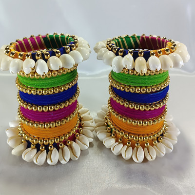 MAHAVEER TRADERS Fabric Bangle Set(Pack of 10)