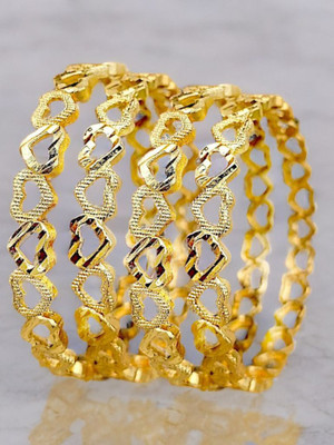 HD PITHADIYA Alloy Gold-plated Bangle(Pack of 4)