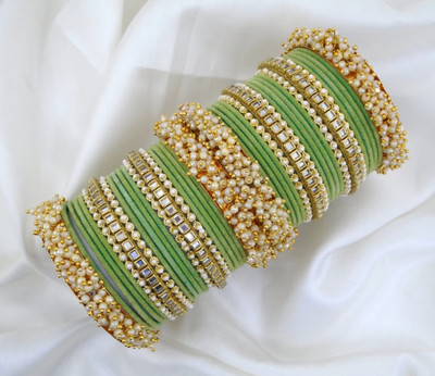 RENOY Metal Bangle Set(Pack of 2)