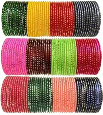 WEAR YOUR SHAINE Glass Bangle Set(Pack of 10)