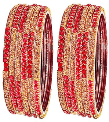 LYBASHINE Glass Cubic Zirconia Gold-plated Bangle Set