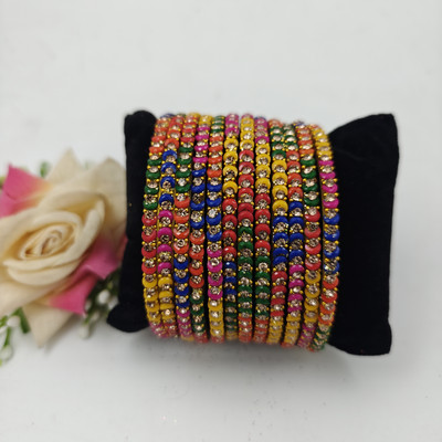 navika bangles Glass Bangle Set(Pack of 12)