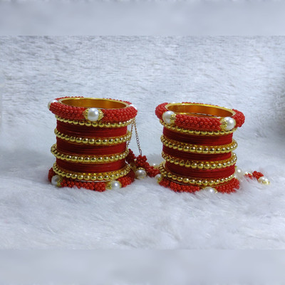 Neeraj Craft Alloy Gold-plated Bangle Set(Pack of 10)