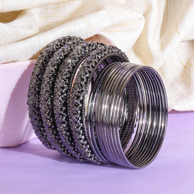 kewai Metal Bangle Set(Pack of 10)