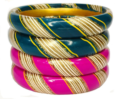 Anshi Creations Lac Bangle Set(Pack of 4)