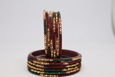 chirag Glass Bangle(Pack of 10)