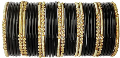 LYBASHINE Glass Cubic Zirconia Gold-plated Bangle Set