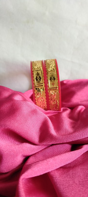 RoyalLImitation Metal Gold-plated Bangle Set(Pack of 2)