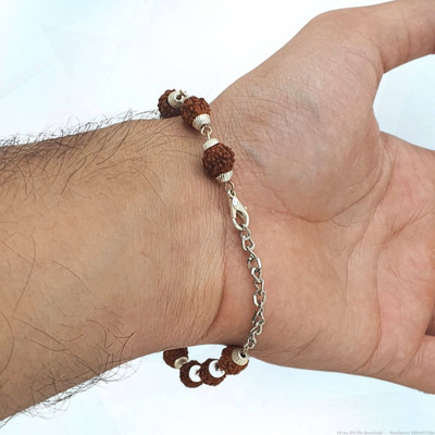 Madhur Creation Brass, Alloy Beads Silver Bracelet