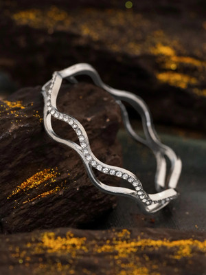 YELLOW CHIMES Alloy Cubic Zirconia Copper Cuff