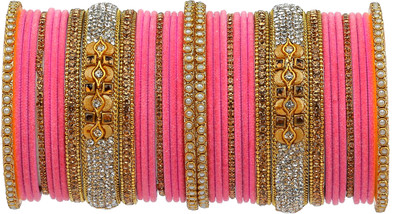 GLIKA Metal Zircon Gold-plated Bangle Set(Pack of 38)