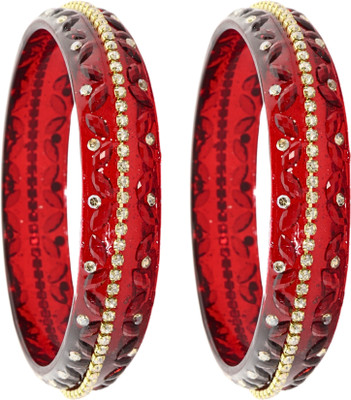 LAVAZZA Glass Beads, Diamond, Zircon Kada(Pack of 2)