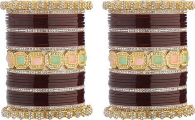 BBS Alloy Cubic Zirconia Gold-plated Chudas(Pack of 2)