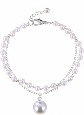 Maison jewellz Alloy Cubic Zirconia Silver Coated Bracelet