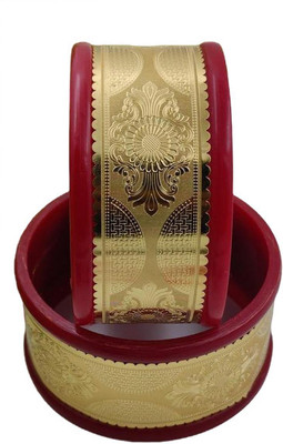 Primectrla Fab Plastic Diamond Gold-plated Bangle Set(Pack of 2)