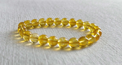 Logyify Citrine + Golden Beads Bracelet
