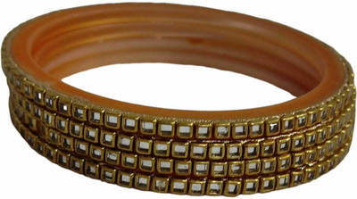 KAMAAKSHI FASHION COLLECTIONS Plastic Cubic Zirconia Bangle Set(Pack of 4)
