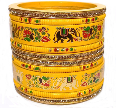 Anshi Creations Lac Bangle Set(Pack of 10)
