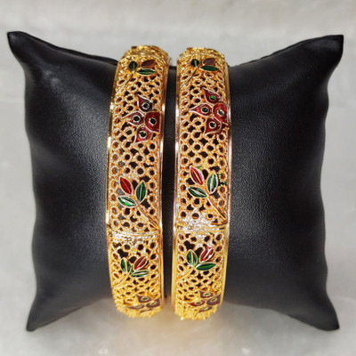 RoyalGold Alloy Gold-plated Bangle(Pack of 2)